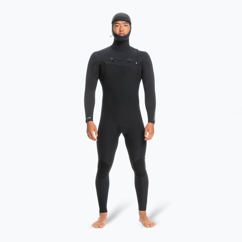 Pianka do pływania męska Quiksilver Highline 5/4/3 mm Chest Zip Hooded black