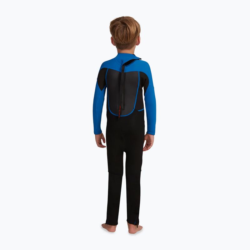 Pianka do pływania dziecięca Quiksilver 3/2 mm Prologue Back Zip black/squale blue 3