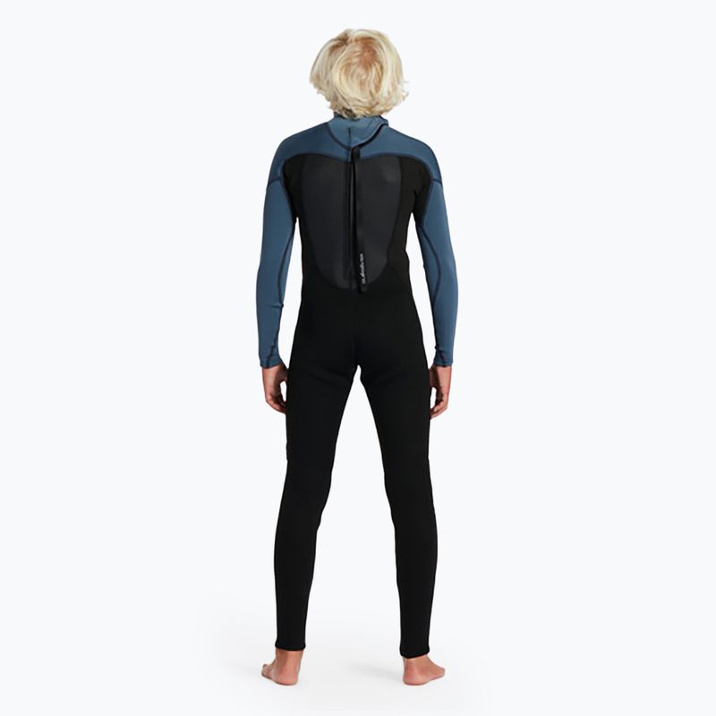 Pianka do pływania dziecięca Quiksilver 3/2 mm Prologue Back Zip Flatlock black/bering 2