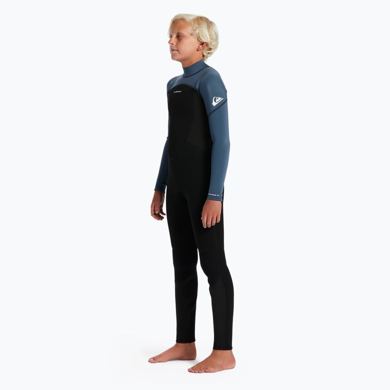 Pianka do pływania dziecięca Quiksilver 3/2 mm Prologue Back Zip Flatlock black/bering 3