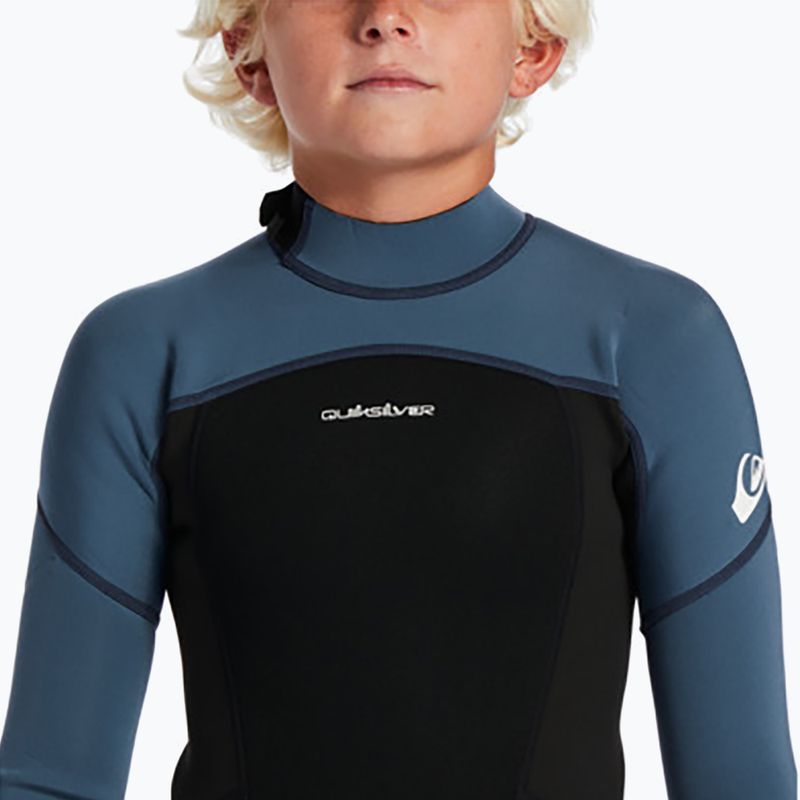Pianka do pływania dziecięca Quiksilver 3/2 mm Prologue Back Zip Flatlock black/bering 4