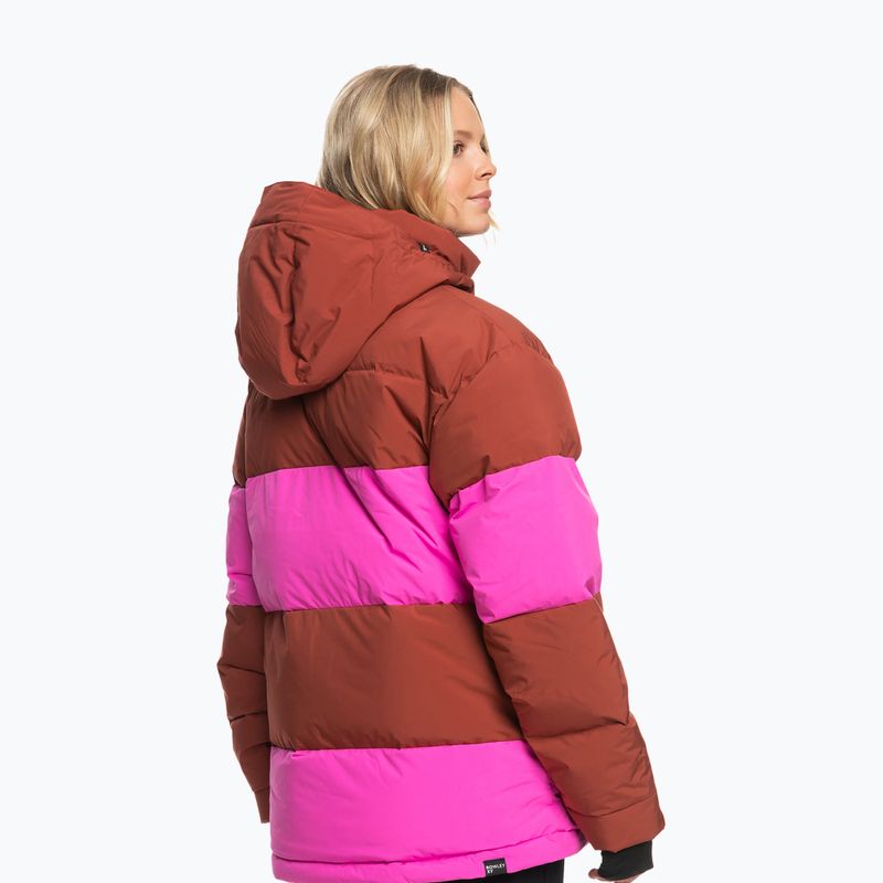 Kurtka snowboardowa damska ROXY X Rowley Block Puffer burnt henna 2