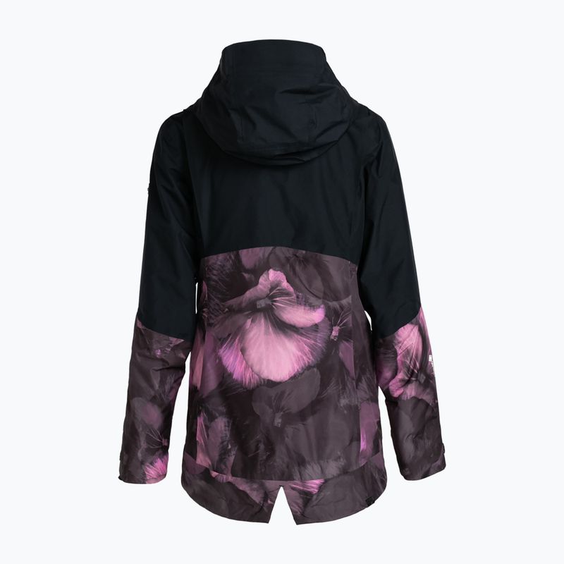 Kurtka snowboardowa damska ROXY Gore-Tex Glade Printed true black pansy pansy 7