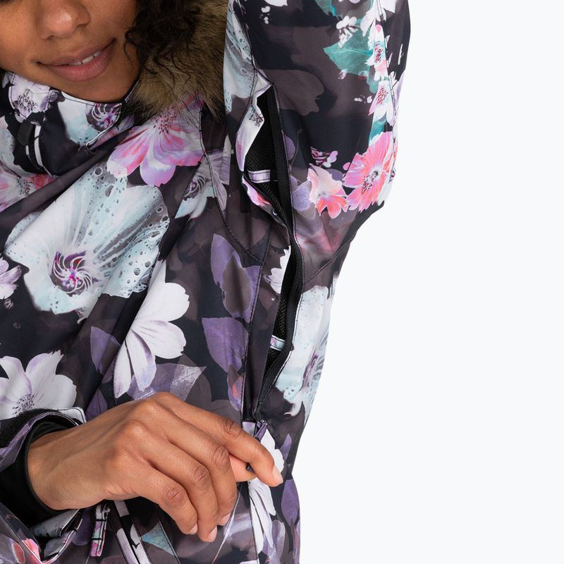 Kurtka snowboardowa damska ROXY Jet Ski true black blurry flower 5