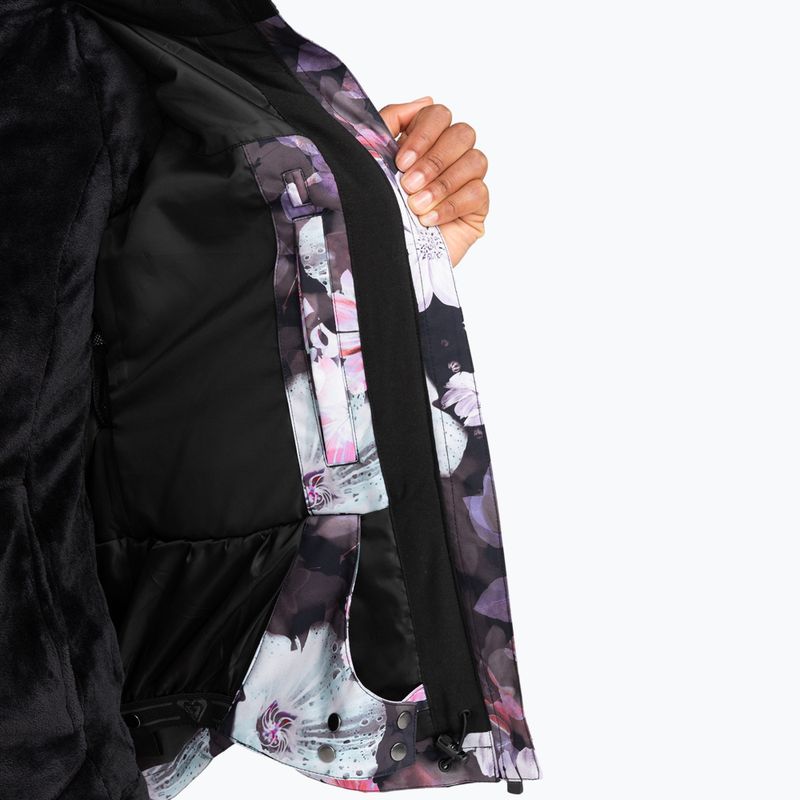 Kurtka snowboardowa damska ROXY Jet Ski true black blurry flower 7