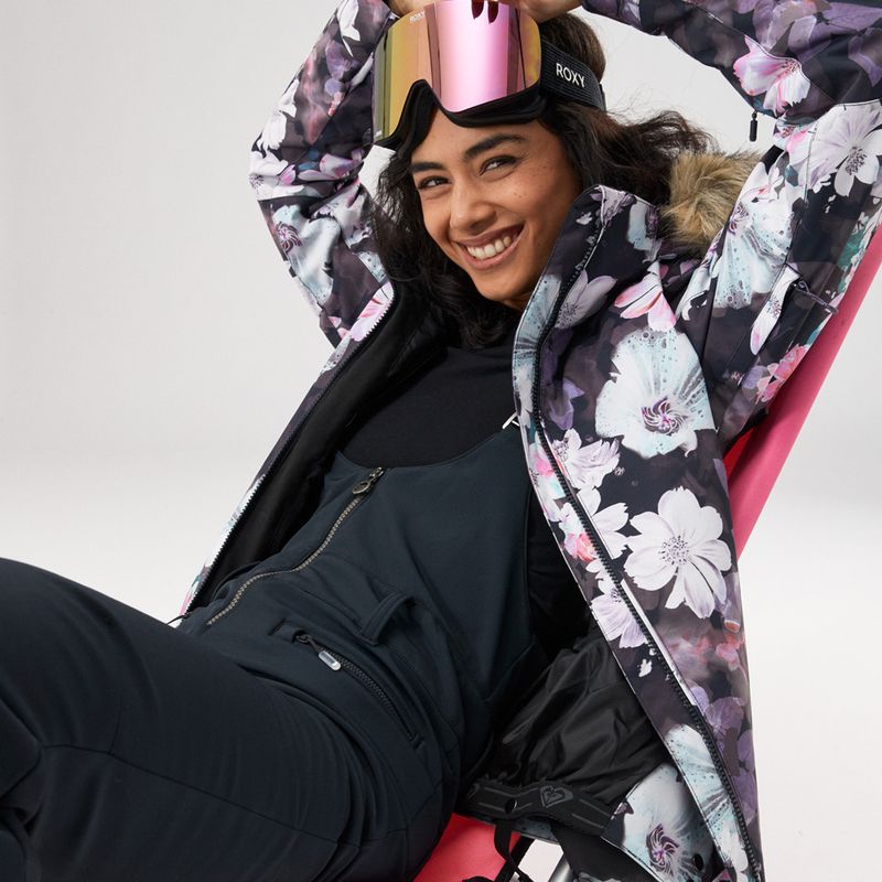 Kurtka snowboardowa damska ROXY Jet Ski true black blurry flower 14