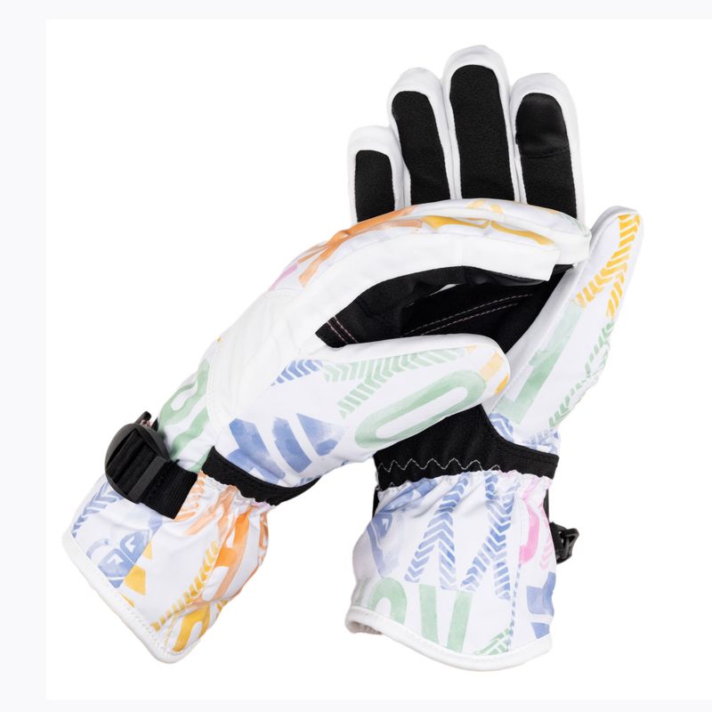 Rękawice snowboardowe damskie ROXY Jetty black bright white sapin