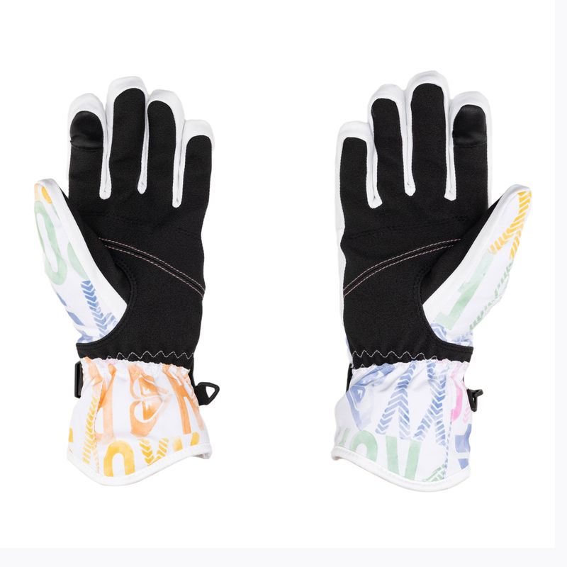 Rękawice snowboardowe damskie ROXY Jetty black bright white sapin 2