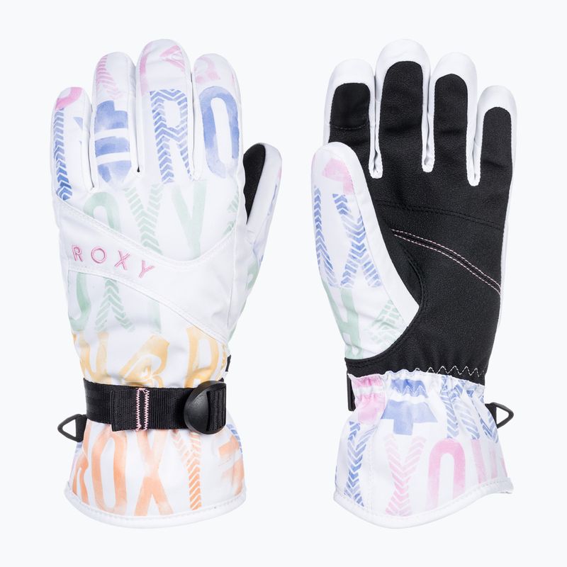 Rękawice snowboardowe damskie ROXY Jetty black bright white sapin 5