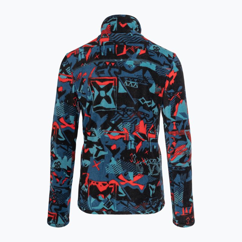 Bluza snowboardowa polarowa dziecięca Quiksilver Aker HZ Fleee building moutains grenadine 2