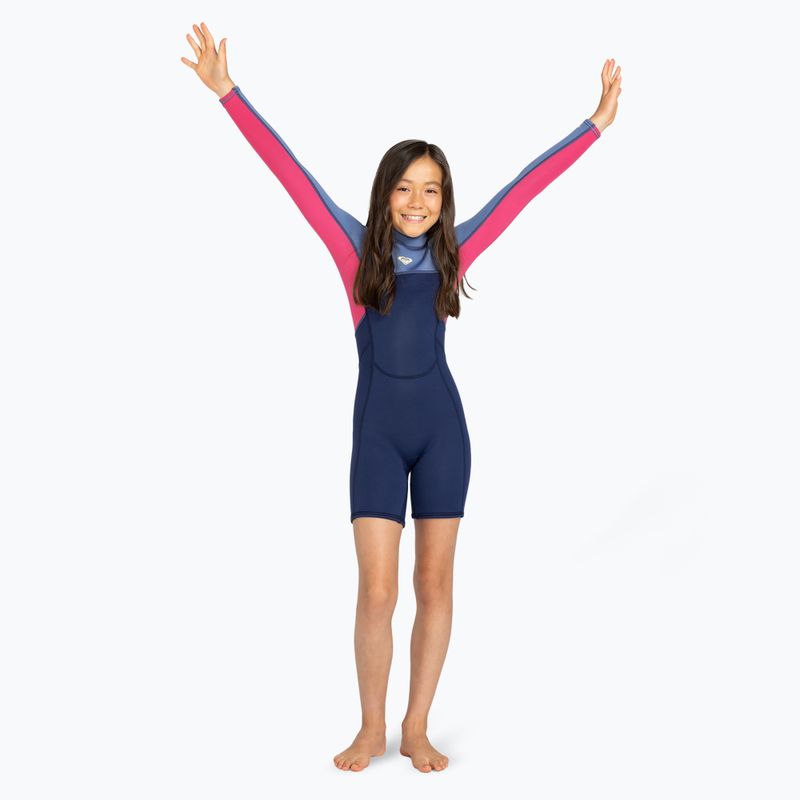 Pianka do pływania dziecięca ROXY 2/2 mm Prologue Back Zip Springsuit Flock dark denim 2