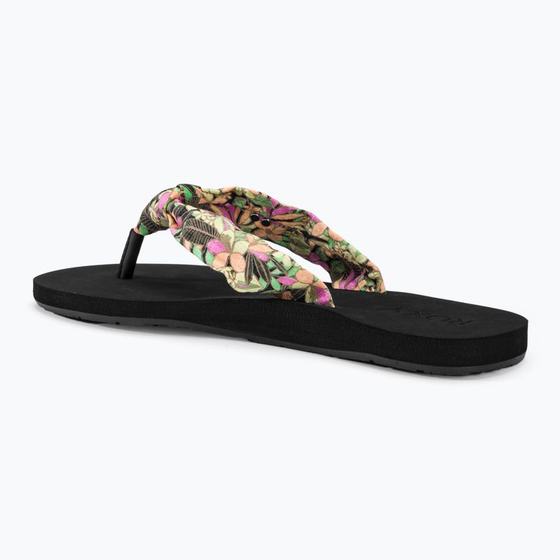 Japonki damskie ROXY Paia V black/pink/soft lime 3