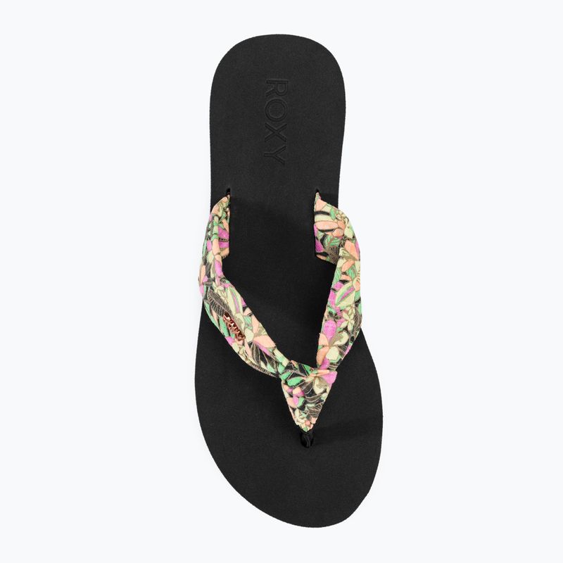 Japonki damskie ROXY Paia V black/pink/soft lime 5