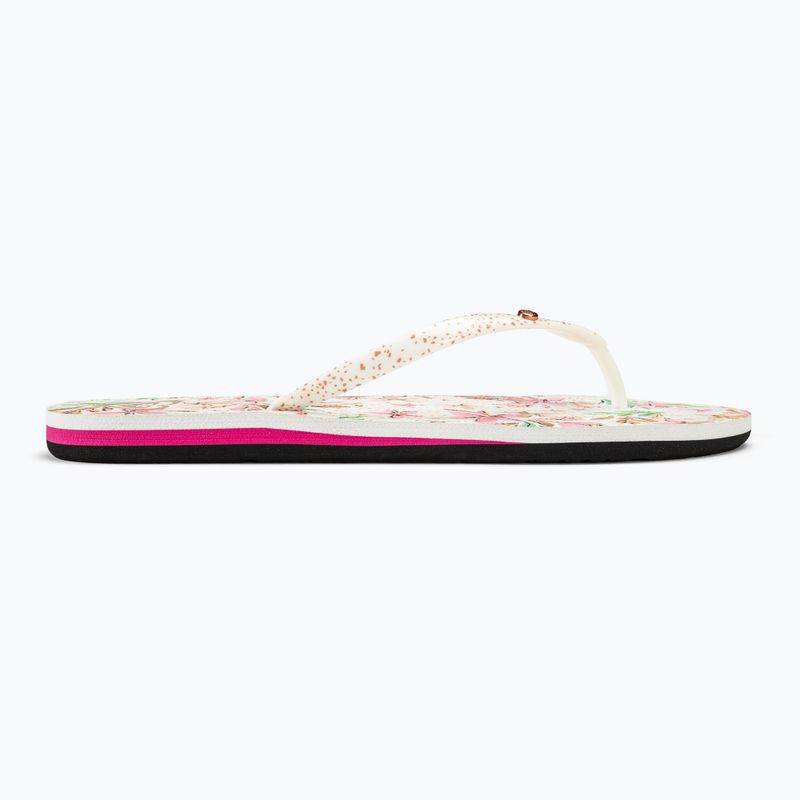 Japonki damskie ROXY Portofino III white/crazy pink print 2