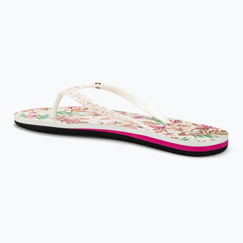 Japonki damskie ROXY Portofino III white/crazy pink print 3