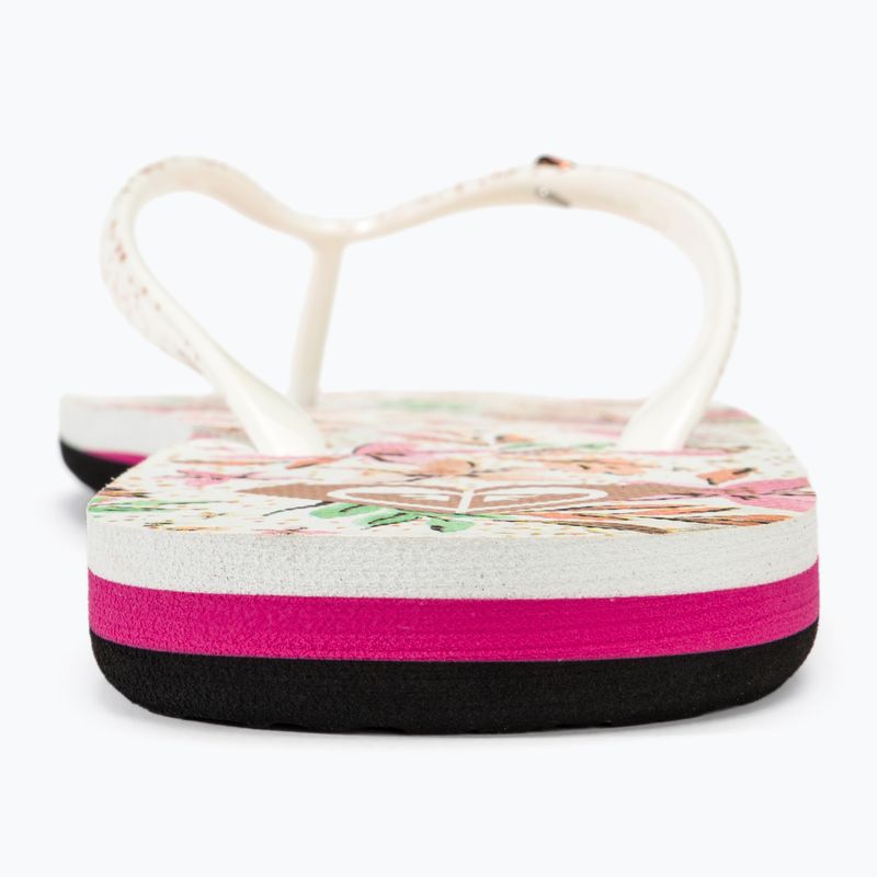 Japonki damskie ROXY Portofino III white/crazy pink print 7