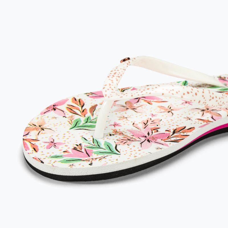 Japonki damskie ROXY Portofino III white/crazy pink print 8