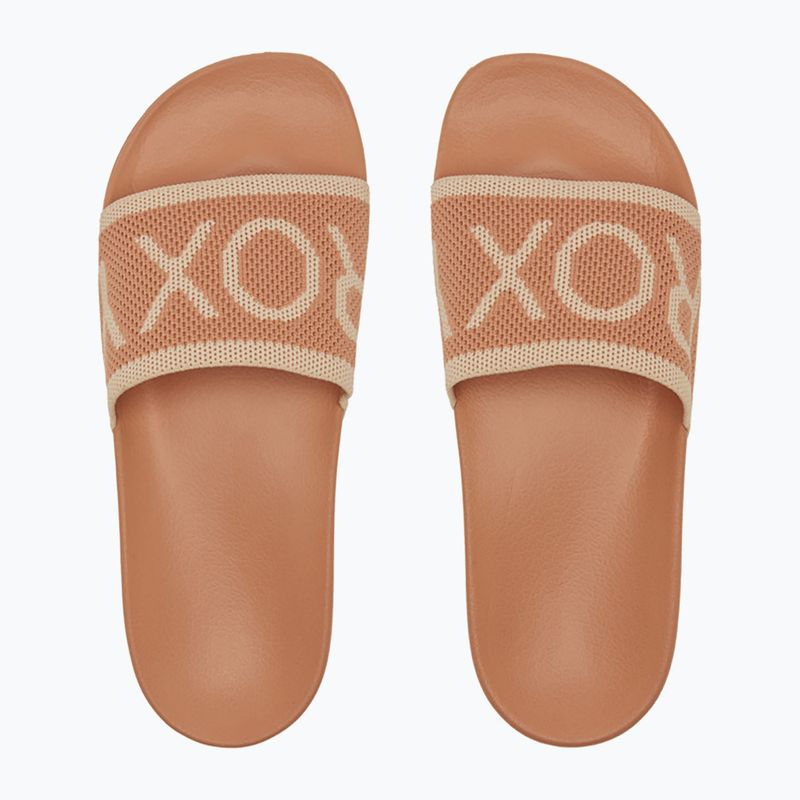 Klapki damskie ROXY Slippy Knit wheat/turkish coffee 2