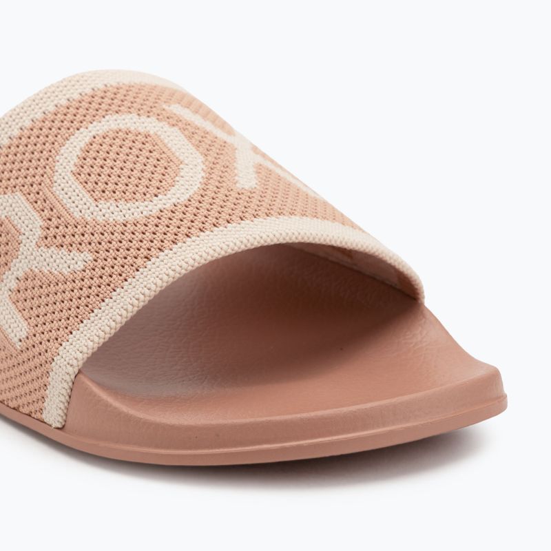 Klapki damskie ROXY Slippy Knit wheat/turkish coffee 7