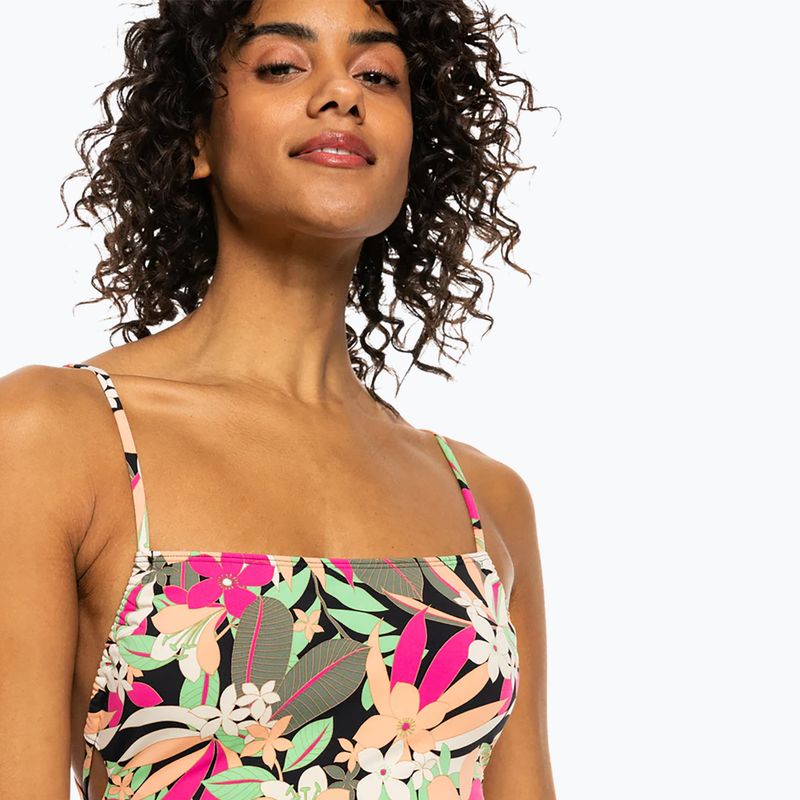 Strój kąpielowy jednoczęściowy damski ROXY Printed Beach Classics Lace UP anthracite palm song s 6