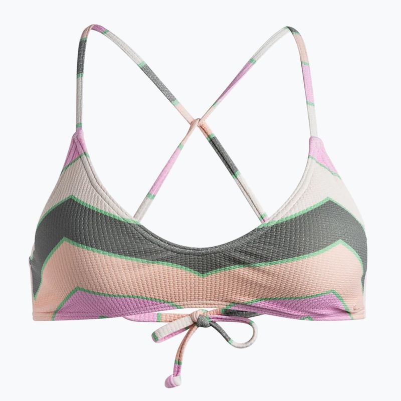 Góra od stroju kąpielowego ROXY Vista Stripe Strappy agave green very vista stripe