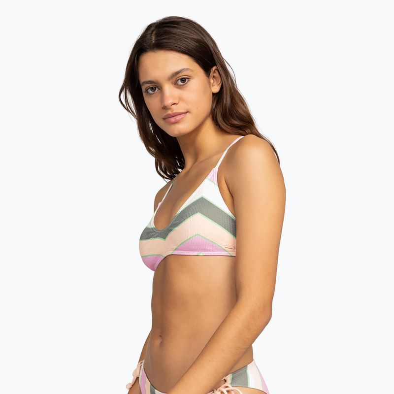 Góra od stroju kąpielowego ROXY Vista Stripe Strappy agave green very vista stripe 5