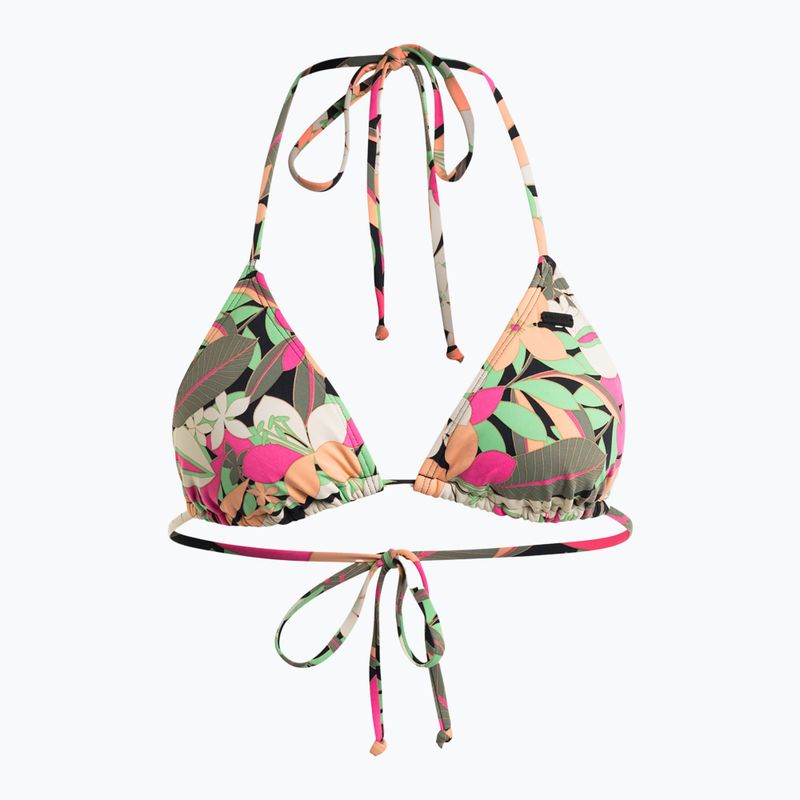 Góra od stroju kąpielowego ROXY Printed Beach Classics Tiki Tri anthracite palm song s