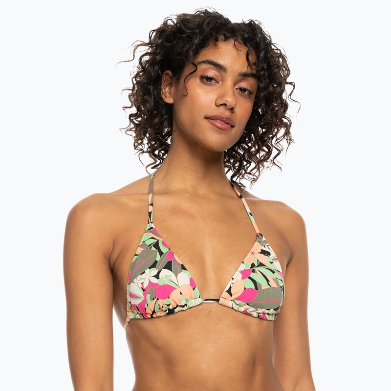 Góra od stroju kąpielowego ROXY Printed Beach Classics Tiki Tri anthracite palm song s 2