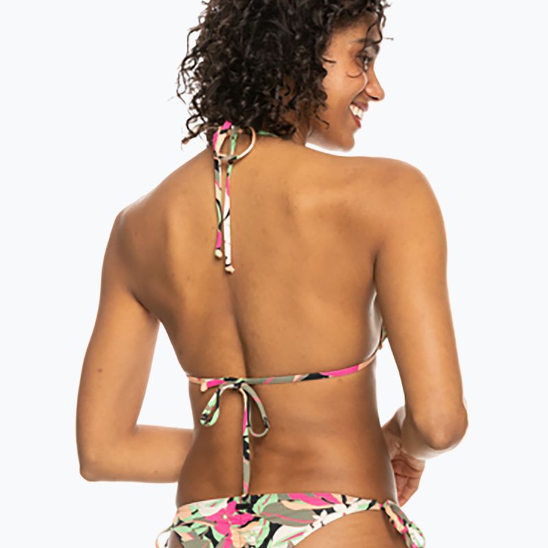 Góra od stroju kąpielowego ROXY Printed Beach Classics Tiki Tri anthracite palm song s 5
