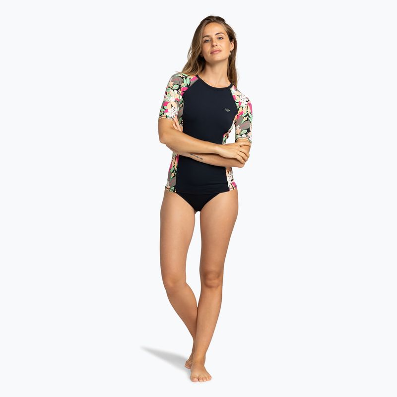 Koszulka do pływania damska ROXY Lycra Printed anthracite palm song s 2