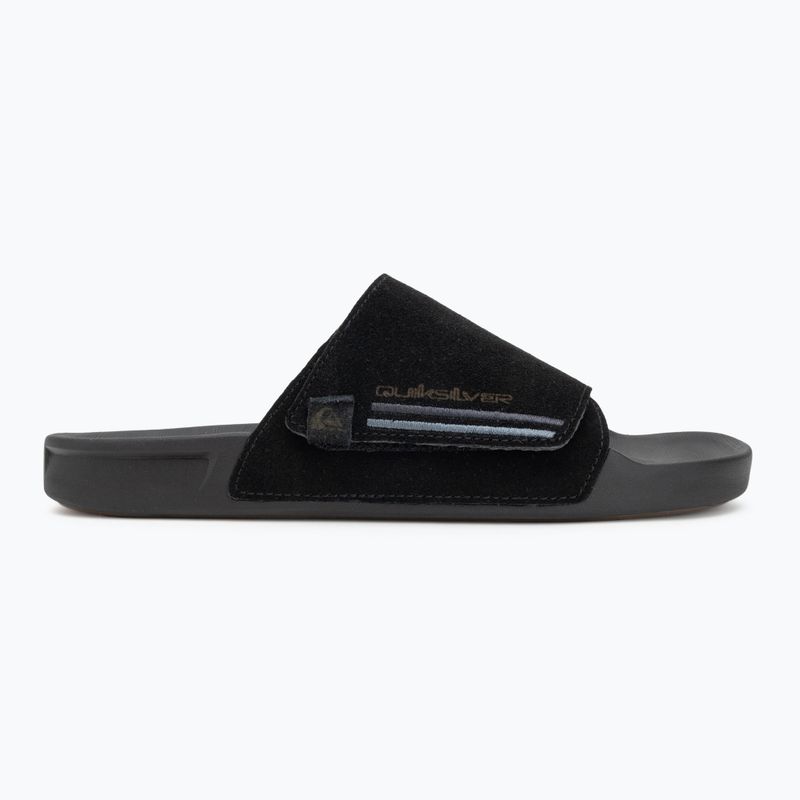 Klapki męskie Quiksilver Rivi Suede black 1 2