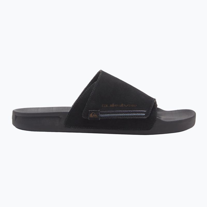 Klapki męskie Quiksilver Rivi Suede black 1 2