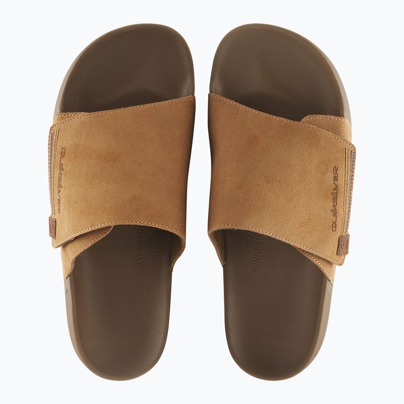 Klapki męskie Quiksilver Rivi Suede tan 1 3