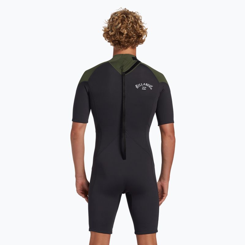 Pianka do pływania męska Billabong 2 mm Foil Back Zip Spring moss 3