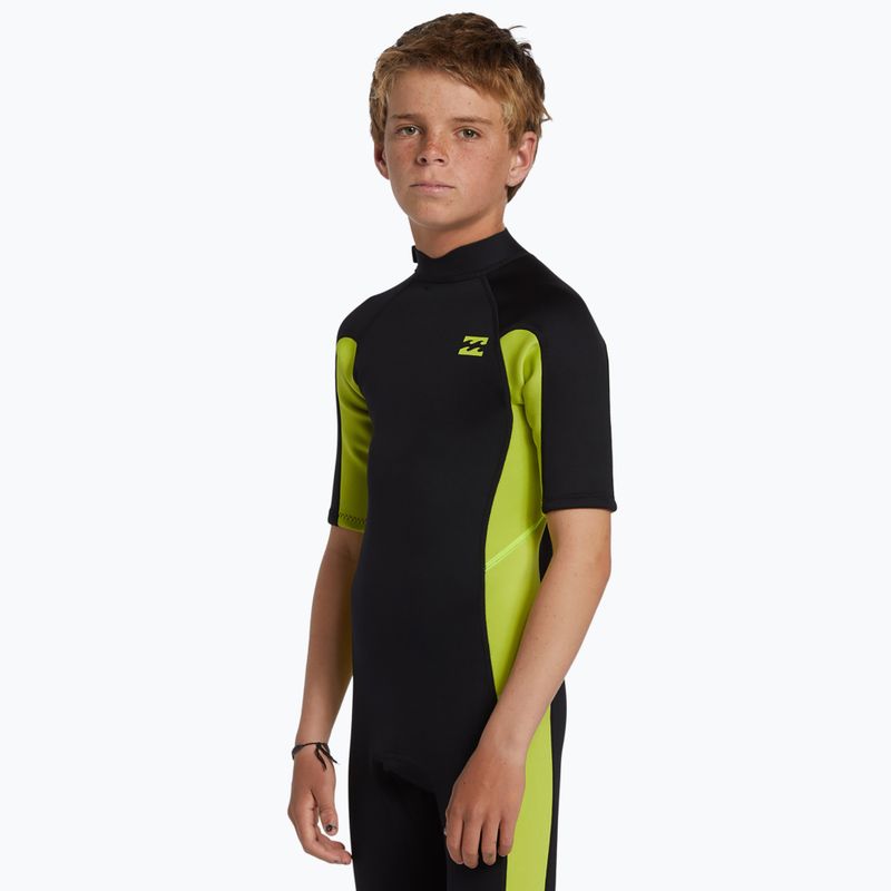 Pianka do pływania dziecięca Billabong 2/2 mm Foil Back Zip Spring fluro lime 3
