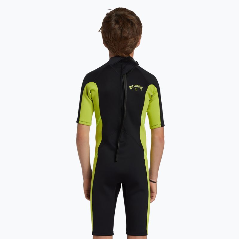 Pianka do pływania dziecięca Billabong 2/2 mm Foil Back Zip Spring fluro lime 4