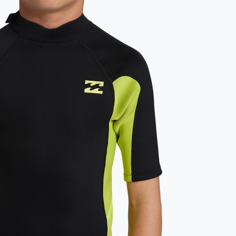 Pianka do pływania dziecięca Billabong 2/2 mm Foil Back Zip Spring fluro lime 5