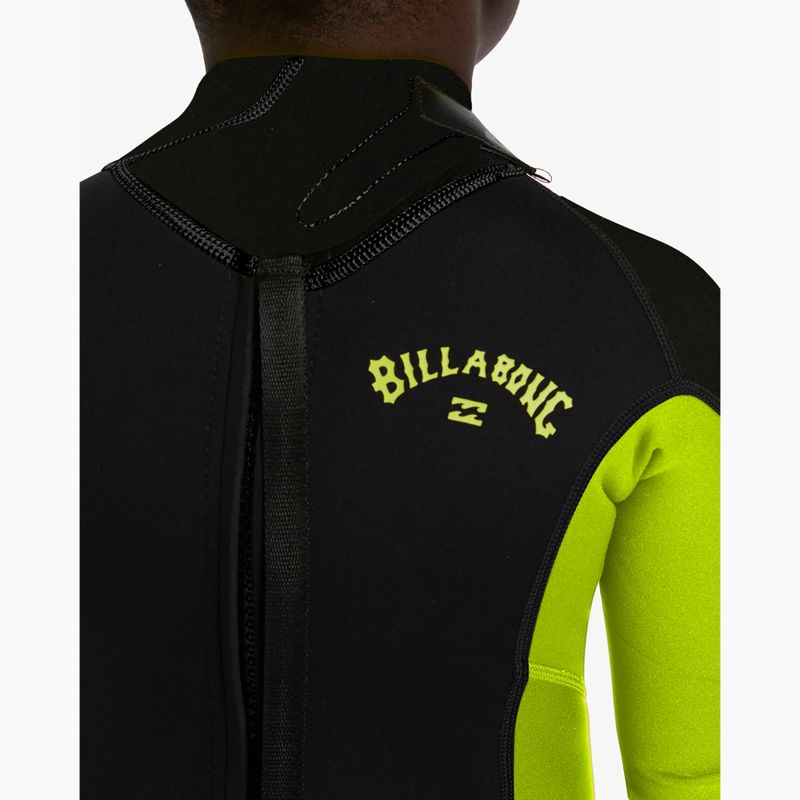 Pianka do pływania dziecięca Billabong 3/2mm Toddler Foil Back Zip fluro lime 5