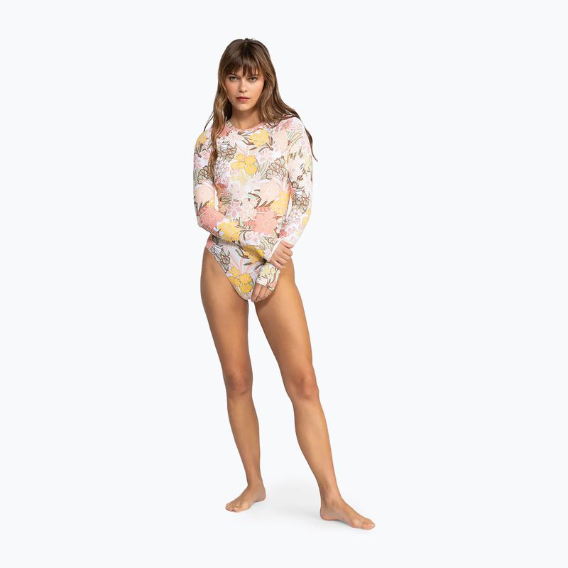 Strój kąpielowy jednoczęściowy damski ROXY Playa Paradise Onesize Back Zip LS white viva la vida 6