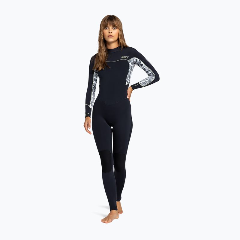 Pianka do pływania damska ROXY 4/3 mm Swell Series Back Zip GBS egret mo rockin vibes
