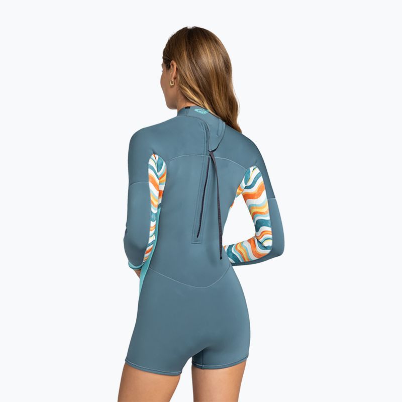 Pianka do pływania damska ROXY 2 mm Swell Series Back Zip Springsuit Qlock starglazer 3