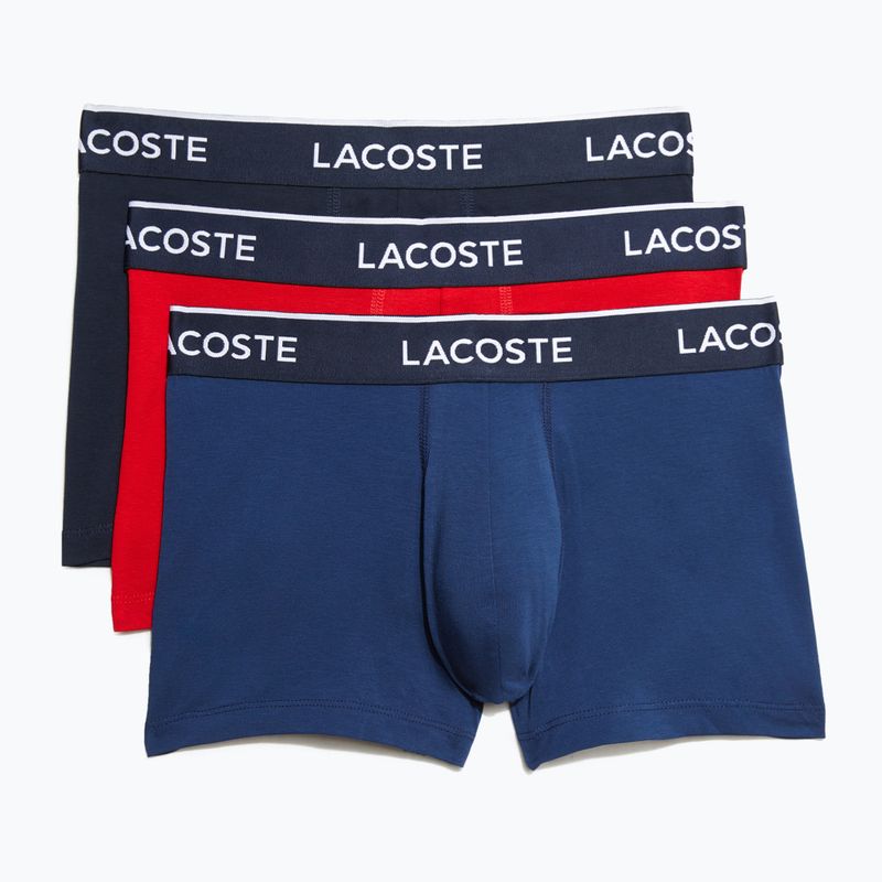 Bokserki Lacoste 5H3389 W64 3 pary navy blue/red methylene 11