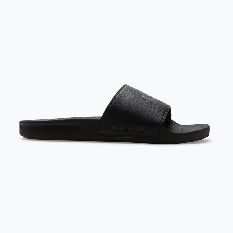 Klapki męskie Quiksilver Rivi Nubuck Slide black 1 2