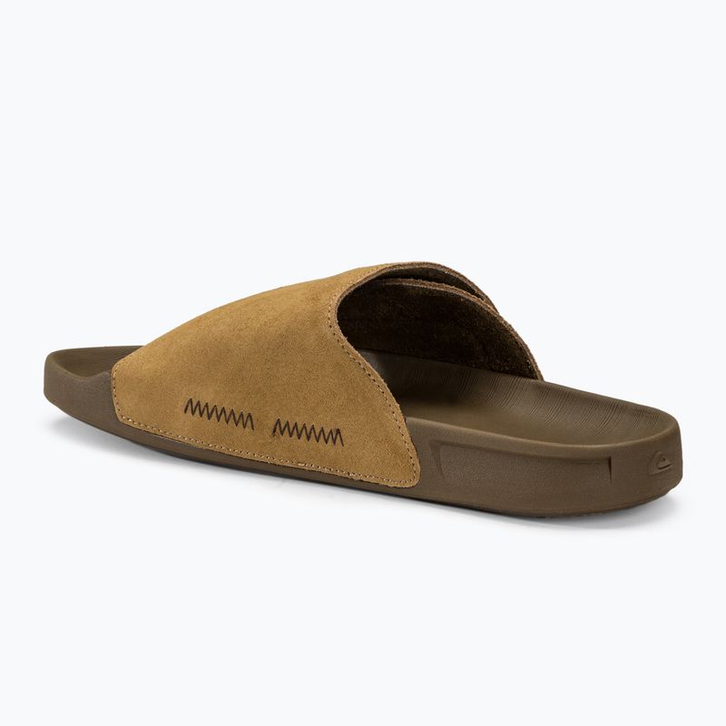 Klapki męskie Quiksilver Rivi Suede tan 1 3