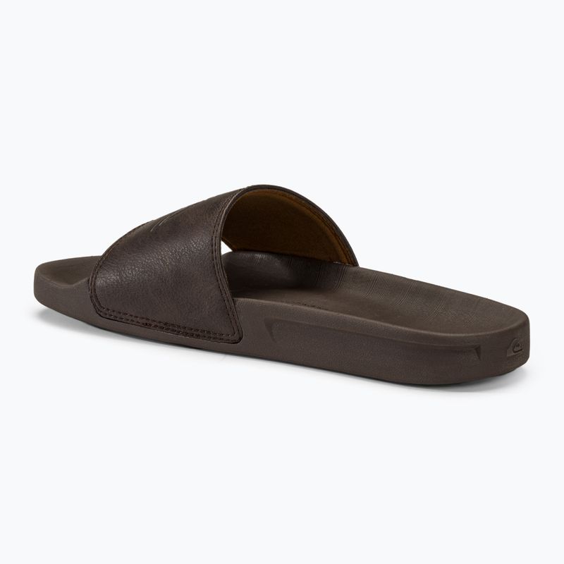 Klapki męskie Quiksilver Rivi Nubuck Slide brown 1 3