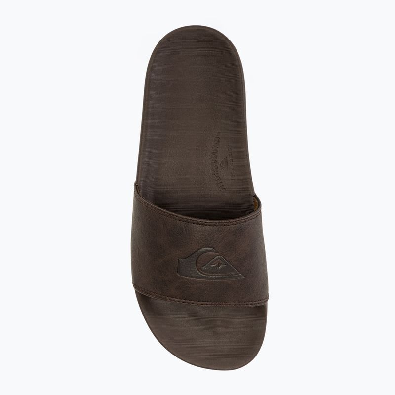 Klapki męskie Quiksilver Rivi Nubuck Slide brown 1 5