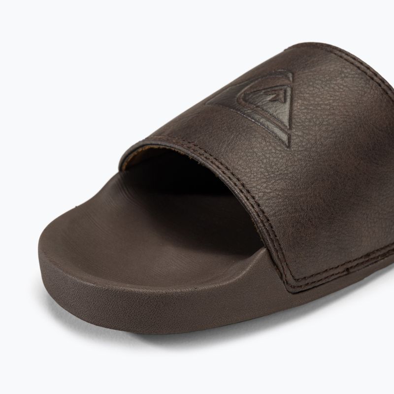 Klapki męskie Quiksilver Rivi Nubuck Slide brown 1 7