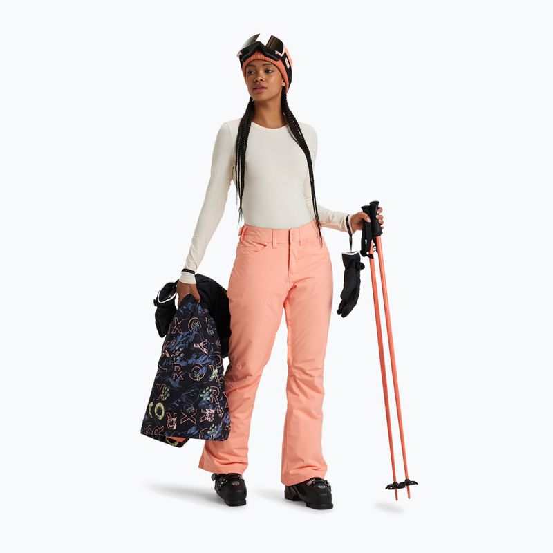 Spodnie snowboardowe damskie ROXY Backyard peach pink 2