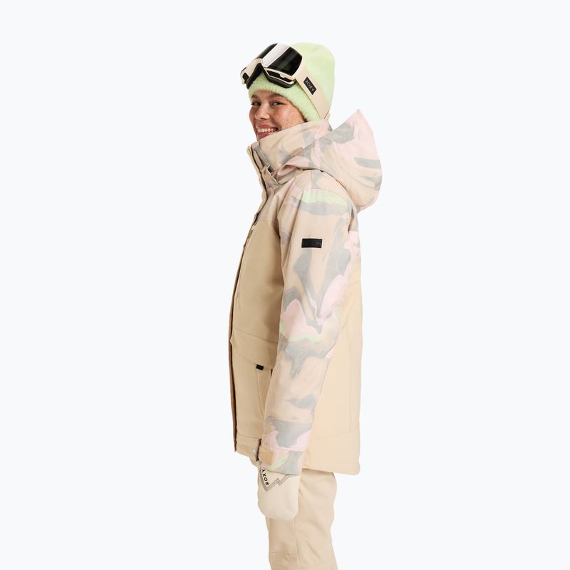 Kurtka snowboardowa damska ROXY Dawnrae Parka pebble swirl 4