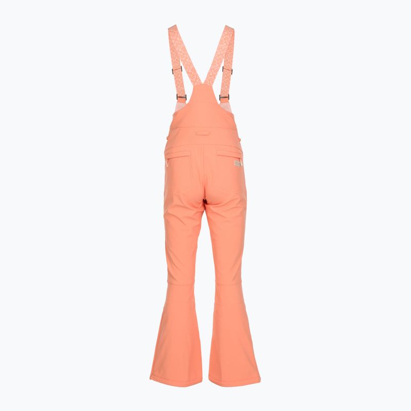 Spodnie snowboardowe damskie ROXY Summit Bib peach pink 8
